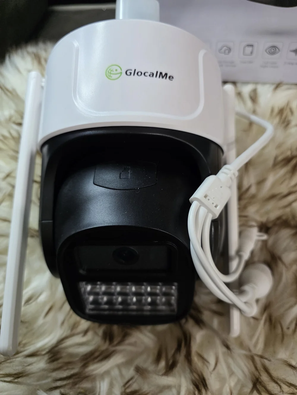 GlocalMe 3MP HD PTZ SIM-Free Camera with 30GB Data, 4G LTE Outdoor IP Camera...